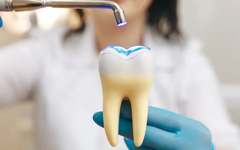 Tooth-colored dental filling procedure at Bristol Dental Clinic